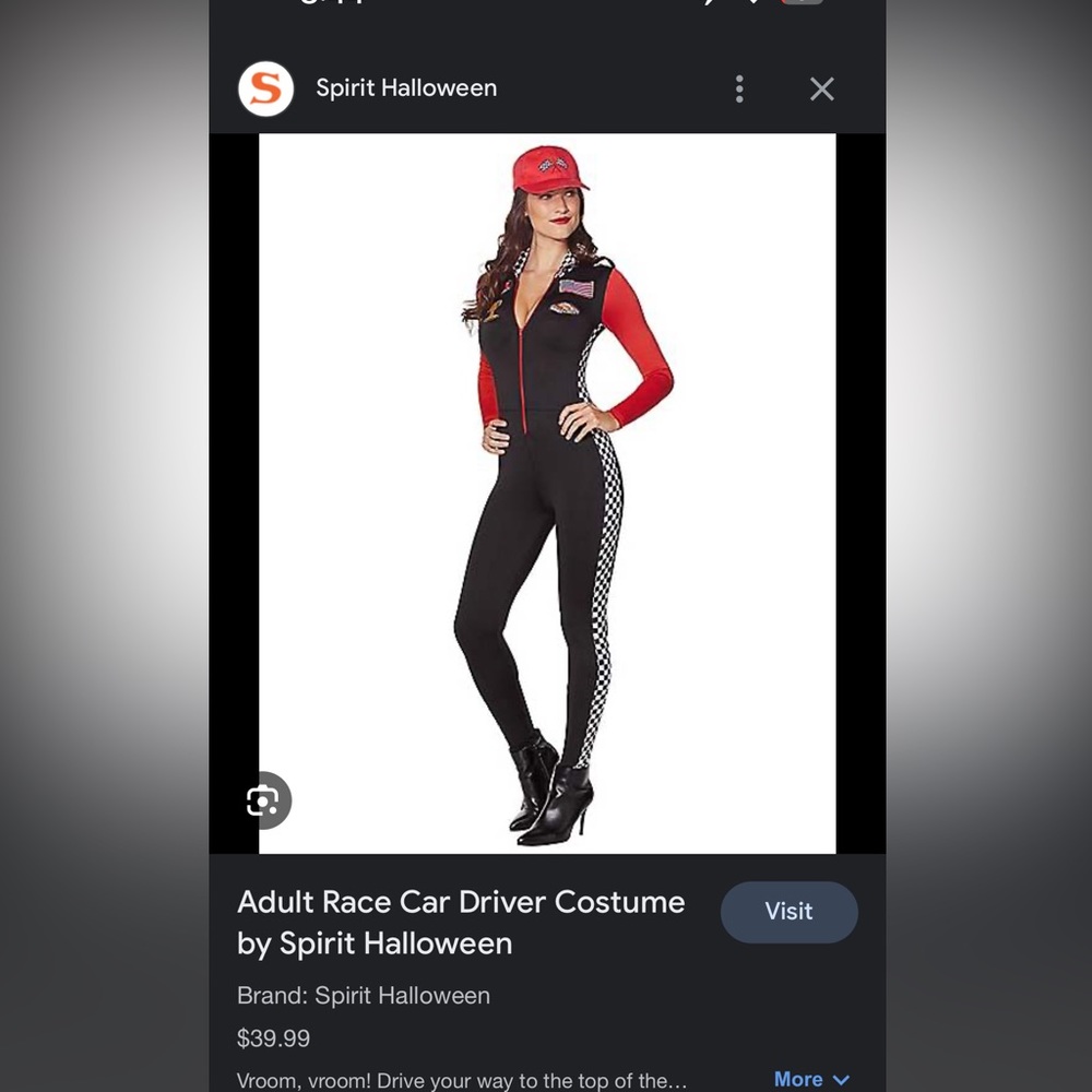 Adult Race Car Driver Halloween Costume